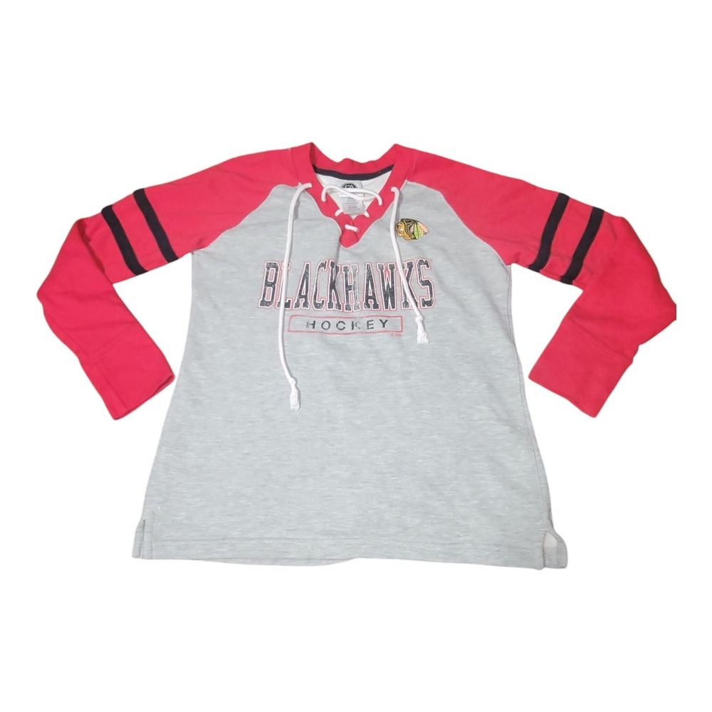 NHL Blackhawks Womens Crewneck Size Medium‎ Multicolor B28